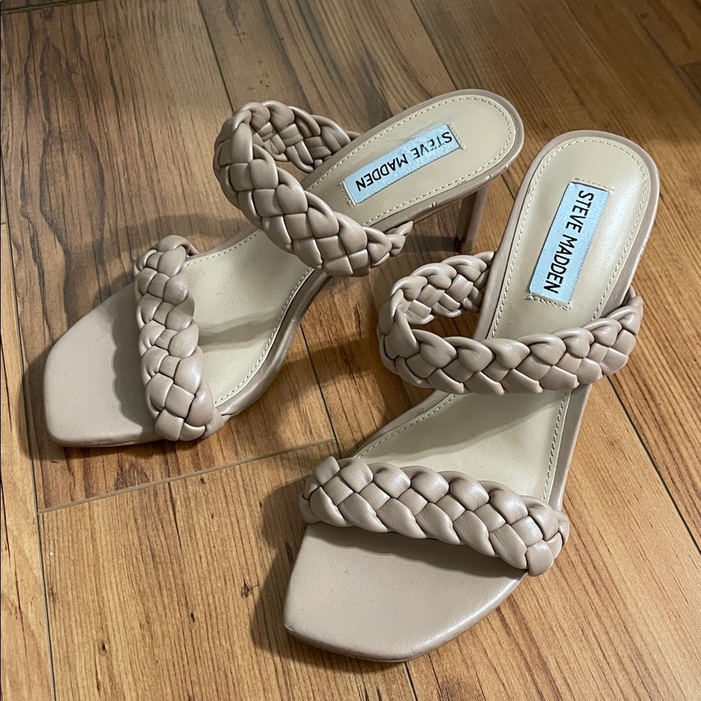 Steve Madden Tan Braided Sandals